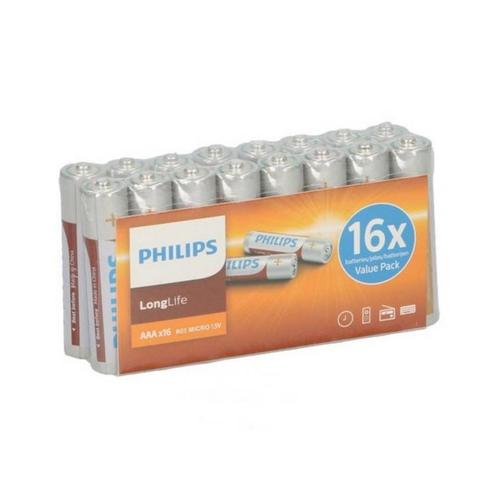 Philips AAA batterijen - lange levensduur - 16 stuks - id..., Audio, Tv en Foto, Accu's en Batterijen, Nieuw, Ophalen of Verzenden