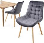MIADOMODO® Eetkamerstoelen, 2-set, zitvlak van fluweel, gest, Huis en Inrichting, Kasten | Computermeubels, Verzenden, Nieuw