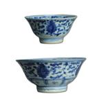 #2 Antique 19C Chinese Porcelain Kitchen Qing Bowls Flowers