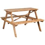 vidaXL Picknicktafel 115x115x81 cm bamboe, Tuin en Terras, Tuintafels, Verzenden, Nieuw, Hout