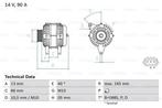 Dynamo / Alternator MAZDA 2 (1.3,1.3 BiFuel,1.3 MZR,1.5 M..., Auto-onderdelen, Motor en Toebehoren, Nieuw, Ophalen of Verzenden
