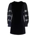 Paul & Joe • zwart fluwelen jurk met pofmouwen • 38, Kleding | Dames, Jurken, Maat 38/40 (M), Paul & Joe, Verzenden, Zwart