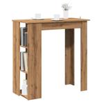 vidaXL Bartafel met schap 102x50x103,5cm bewerkt hout, Verzenden, Nieuw