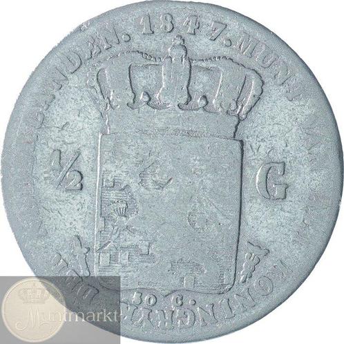 Nederland. Willem II & III. 1/2 Gulden 1847 t/m 1864 (6, Postzegels en Munten, Munten | Nederland