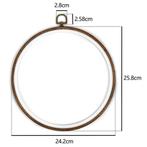 Brocante houten ring rond borduurring met stelschroef 26cm, Ophalen of Verzenden, Nieuw