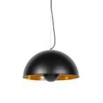 Industriële hanglamp zwart met goud 50 cm - Magna Eglip, Nieuw, Overige stijlen