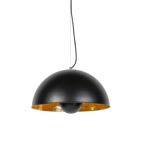 Industriële hanglamp zwart met goud 50 cm - Magna Eglip, Huis en Inrichting, Lampen | Hanglampen