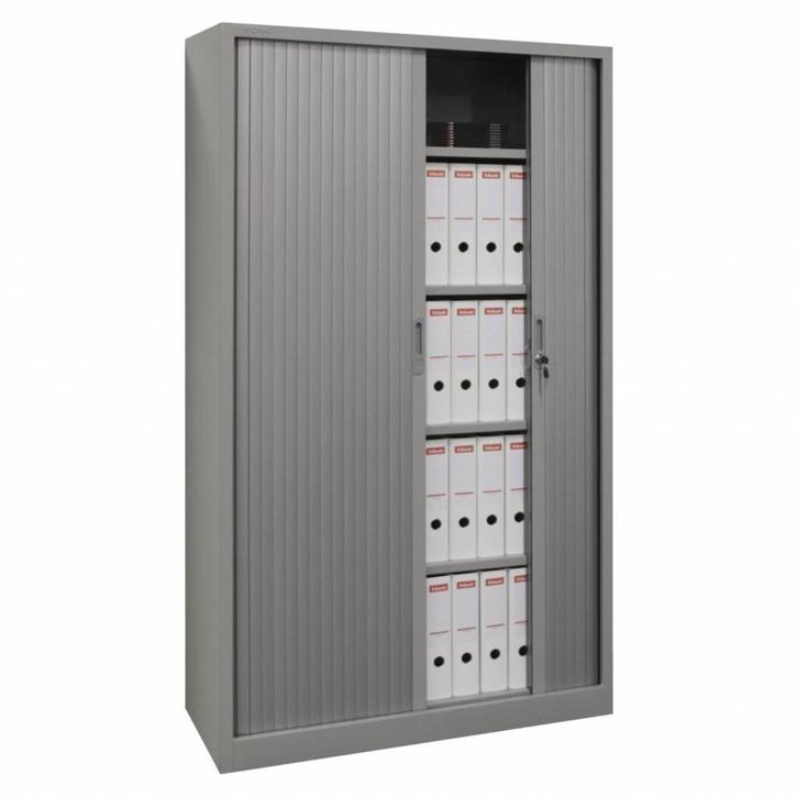 -11% Hoge Metalen Roldeurkast 100x180 - Aluminium, Huis en Inrichting, Kasten | Roldeurkasten en Archiefkasten, Meerdere deuren