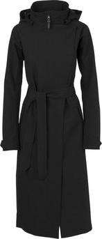 AGU Trench Coat Long Regenjas Urban Dames - Zwart - S, Verzenden, Nieuw
