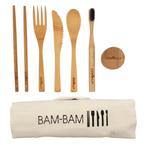 Cookut Bam-Bam; bamboe houten bestek set 6-delig, Huis en Inrichting, Keuken | Servies, Nieuw, Verzenden