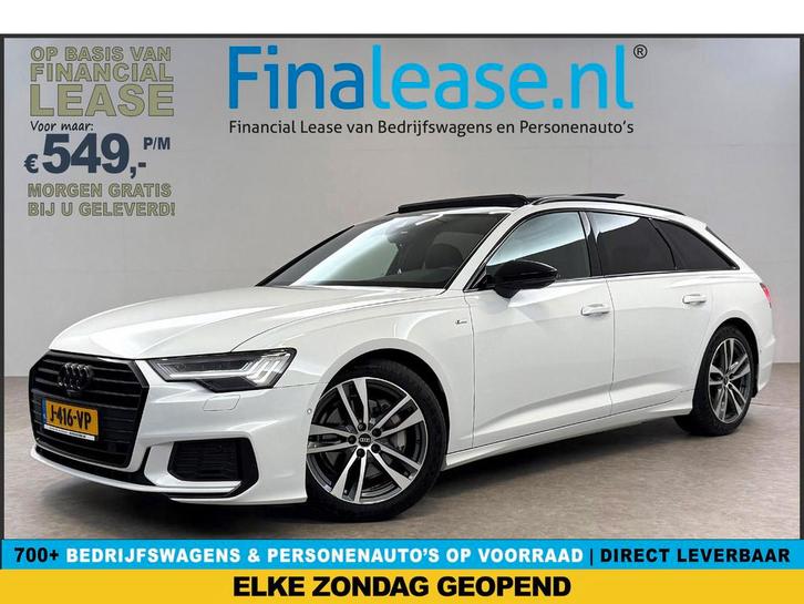 Audi A6 45 TFSI S-Line Pano Sfeer 360° Memory Carplay NAP, Auto's, Audi, Lease, Automaat, Stationwagon, Benzine, Wit, Verzenden