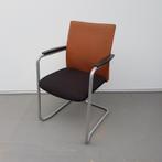Comforto vergaderstoelen - bruin/zwarte stof (alleen per set, Ophalen of Verzenden, Nieuw