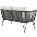 Tuin-loungebank Sundo in rope-design van wicker - antraciet, Verzenden, Nieuw