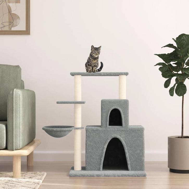 vidaXL Kattenmeubel met sisal krabpalen 83 cm lichtgrijs, Dieren en Toebehoren, Katten-accessoires, Nieuw, Verzenden
