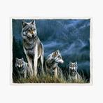 Fleecedeken - Wolves In Grass - 150x200cm, Ophalen of Verzenden, Nieuw
