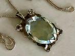 Zonder Minimumprijs - Ketting met hanger Zilver Aquamarijn, Sieraden, Tassen en Uiterlijk, Antieke sieraden