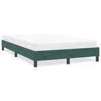 vidaXL Bedframe zonder matras 120x210 cm fluweel donkergroen, Huis en Inrichting, Slaapkamer | Bedden, Verzenden, Stof, Groen