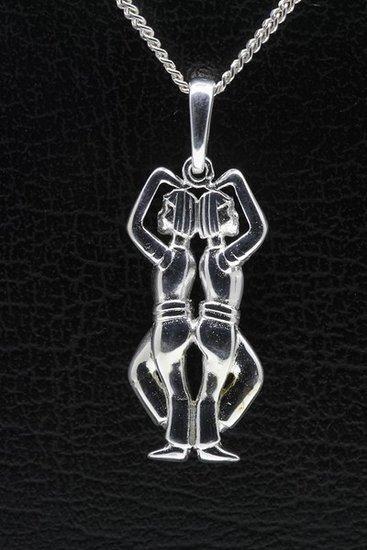 Zilveren Sterrenbeeld - Tweelingen ketting hanger - V, Sieraden, Tassen en Uiterlijk, Kettinghangers, Verzenden