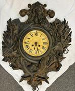 Wandklok - Antiek gietijzer - 1850-1900 - CARTEL JACHTKLOK, Antiek en Kunst, Antiek | Klokken