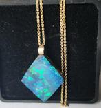 Ketting met hanger - 14 karaat Geel goud - 7.20ct. tw. Opaal, Sieraden, Tassen en Uiterlijk, Antieke sieraden