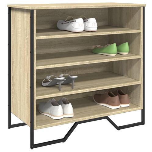vidaXL Schoenenkast 80x38x78 cm bewerkt hout sonoma, Huis en Inrichting, Kasten | Schoenenrekken, Nieuw, Verzenden
