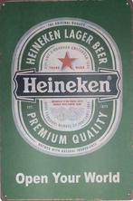 Heineken open your world reclamebord, Verzamelen, Merken en Reclamevoorwerpen, Nieuw, Verzenden