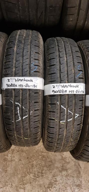 2x 155-80-13c Hankook Zomer 6mm €25 Per Band 155 80 13c beschikbaar voor biedingen