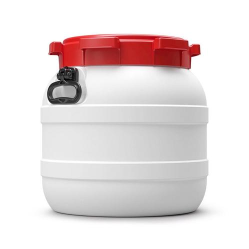 Voerton Curtec 42 liter wit met rood deksel - 2 handgrepen, Zakelijke goederen, Kantoor en Winkelinrichting | Magazijn, Stelling en Opslag