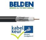 Belden H125D00 coax DuoBond+ PVC met Kabelkeur kleur zwart, Ophalen of Verzenden, Nieuw, Kabel of Snoer