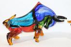 Beeld, glas bull mondriaan stijl 40 cm - 27 cm - Glas