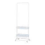 Kledingrek Kumad kapstok op wielen 174,5x58x36 cm wit [en.ca, Verzenden, Nieuw