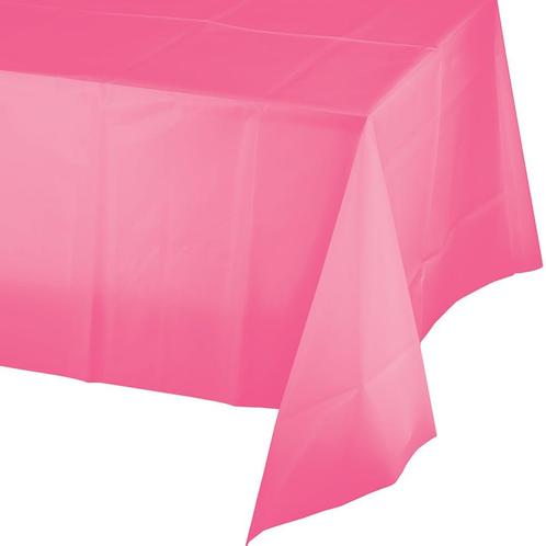 Roze Tafelkleed Plastic 2,74m, Hobby en Vrije tijd, Feestartikelen, Nieuw, Verzenden