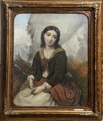 Europese school (XIX) - Ritratto di Fanciulla, Antiek en Kunst