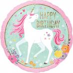 Helium Ballon Unicorn Leeg 55cm, Hobby en Vrije tijd, Feestartikelen, Verzenden, Nieuw