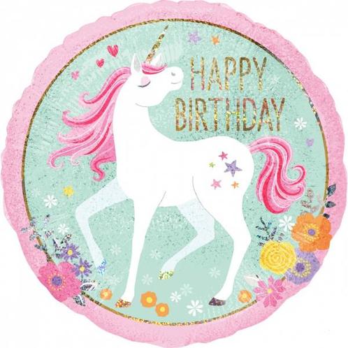 Helium Ballon Unicorn Leeg 55cm, Hobby en Vrije tijd, Feestartikelen, Nieuw, Verzenden