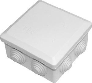 Verbindingsdoos - 7 ingangen - spatwaterdicht - 10 x 10 cm, Hobby en Vrije tijd, Elektronica-componenten, Ophalen of Verzenden