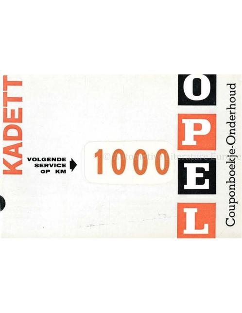 1964 OPEL KADETT SERVICE & GARANTIE HANDLEIDING NEDERLANDS, Boeken, Auto's | Folders en Tijdschriften, Opel