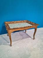Middentafel - Verguld hout - Bijzettafeltje met prints