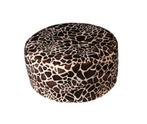 Giraffe Print Poof 55cm - Poef - Fluweel, Antiek en Kunst