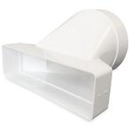 Kunststof verloop 204 x 60mm naar Ø 125mm - asymmetrisch, Doe-het-zelf en Verbouw, Verzenden, Nieuw