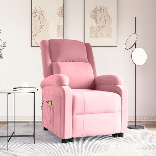 vidaXL Sta-op-massagestoel fluweel roze, Sport en Fitness, Massageproducten, Nieuw, Verzenden