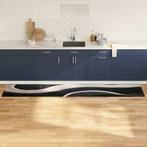 vidaXL Keuken Vloerkleed Art Deco Zwart 300 x 60 cm Fluweel, Verzenden, Nieuw
