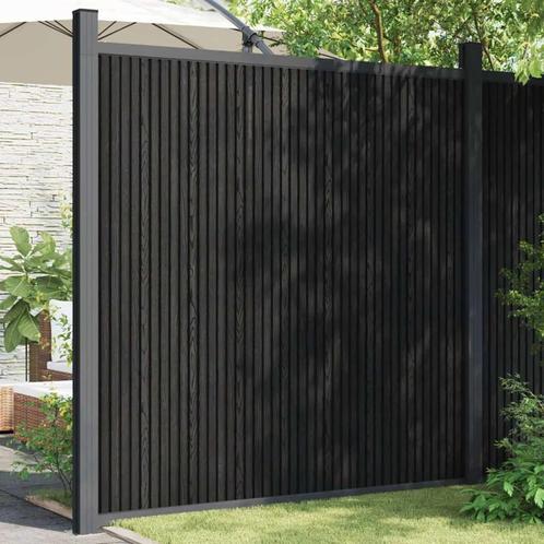 vidaXL Schuttingpaneel 173x186 cm HKC grijs, Tuin en Terras, Schuttingen, Nieuw, Kunststof, 1 tot 2 meter, Verzenden