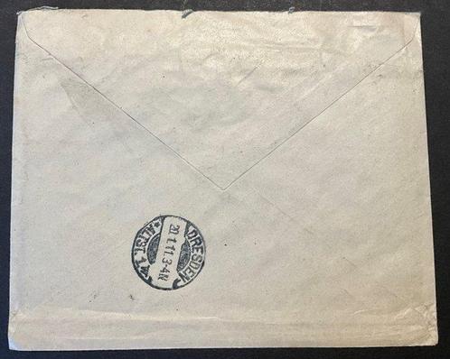 België 1911 - Briefomslag 19 I 1911 gefrankeerd Leopold II, Postzegels en Munten, Postzegels | Europa | België