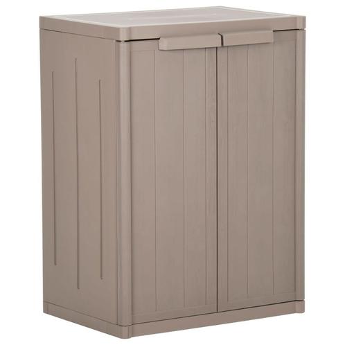 vidaXL Tuinkast 65x45x88 cm polypropyleen hout-look bruin, Huis en Inrichting, Kasten | Overige, Nieuw, Verzenden