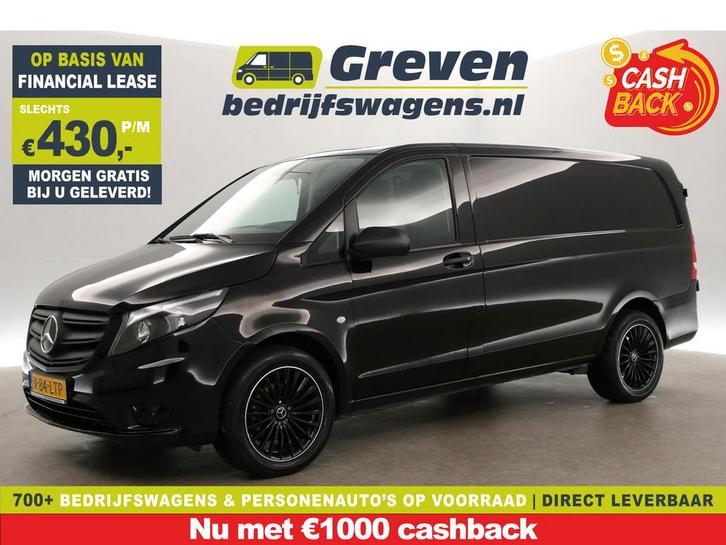 Mercedes-Benz Vito 114 CDI Lang | Airco | Adaptive Cruise, Auto's, Bestelauto's, Te koop, Automaat, Financial lease, Diesel, Zwart