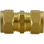 Riko P-901 Messing Knel Rechte Koppeling 15x15, Doe-het-zelf en Verbouw, Sanitair, Ophalen of Verzenden, Nieuw