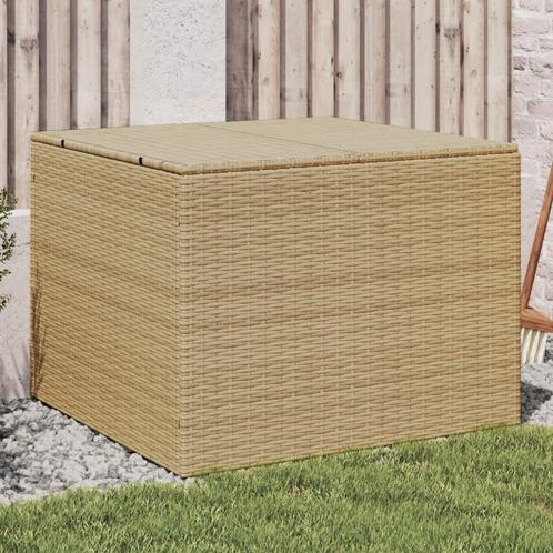 vidaXL Tuinbox 291 L poly rattan gemengd beige, Tuin en Terras, Overige Tuin en Terras, Nieuw, Verzenden