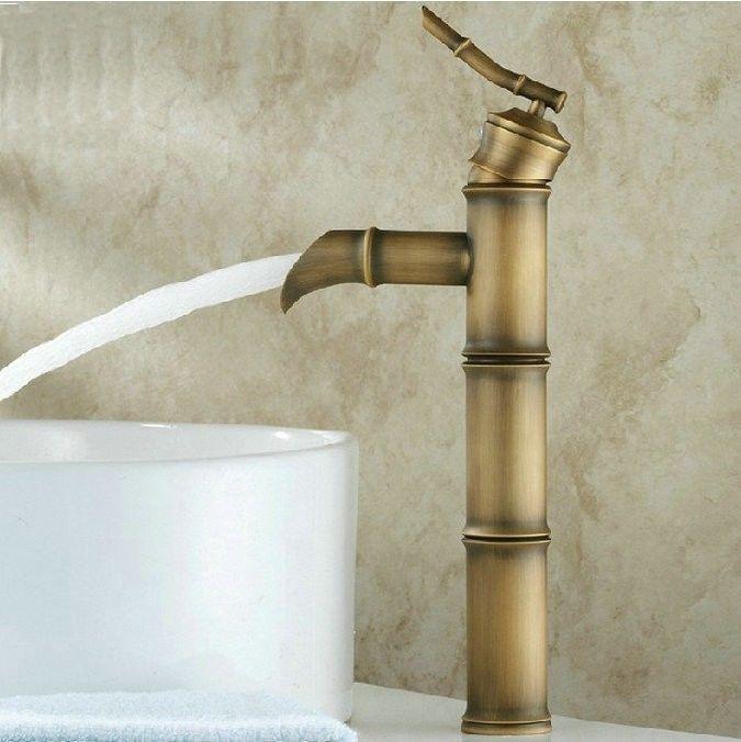 Bambuk brons wastafelkraan, Doe-het-zelf en Verbouw, Sanitair, Nieuw, Verzenden