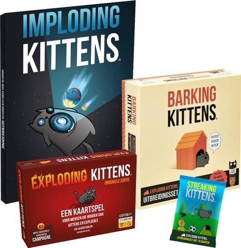 Exclusieve Bundel - Exploding Kittens, Imploding Kittens,, Kinderen en Baby's, Speelgoed | Overig, Verzenden